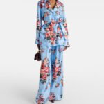 Dolce & Gabbana Flower Bouquet-Print Silk Set