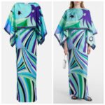 Pucci Iride Caped Silk Twill Maxi Dress - Image 3