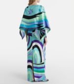Pucci Iride Caped Silk Twill Maxi Dress - Image 2