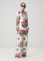 Dolce & Gabbana Flower Bouquet-Print Silk Set