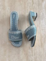 Dior Embroidered Block-Heel Mules - Image 3