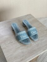 Dior Embroidered Block-Heel Mules - Image 2