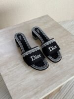 Dior Embroidered Block-Heel Mules - Image 4